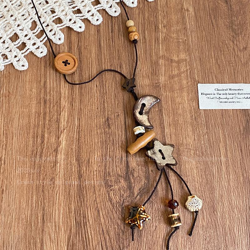 New Chinese Retro Popular Ethnic Style Necklace Women's Versatile Niche Long Sweater Chain High-end Simple Accessories