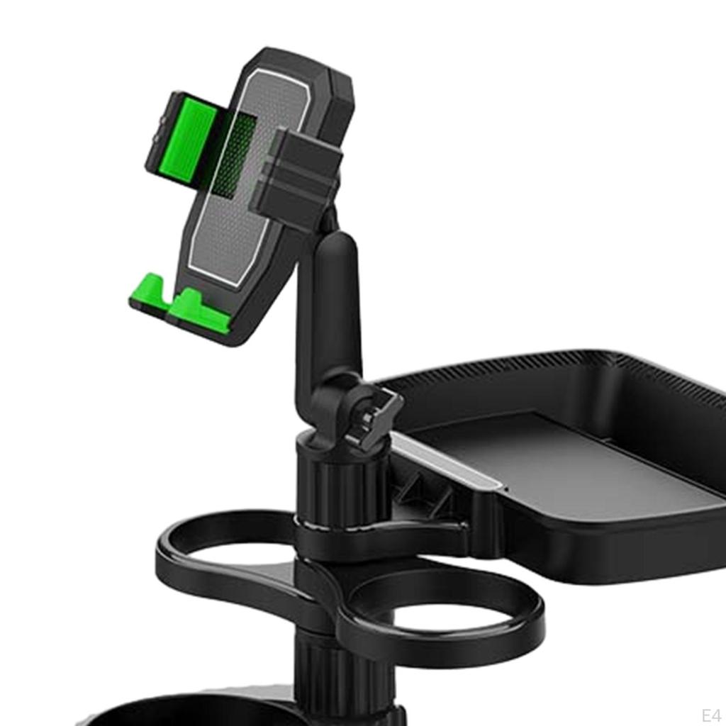 Car Cup Holder Adapter with Phone And Food Tray