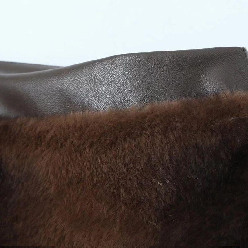 Kaslead New Arrival Women's Clothing Fashion Style Fashion Minimalist Artificial Fur Effect Short Skirt 3692967