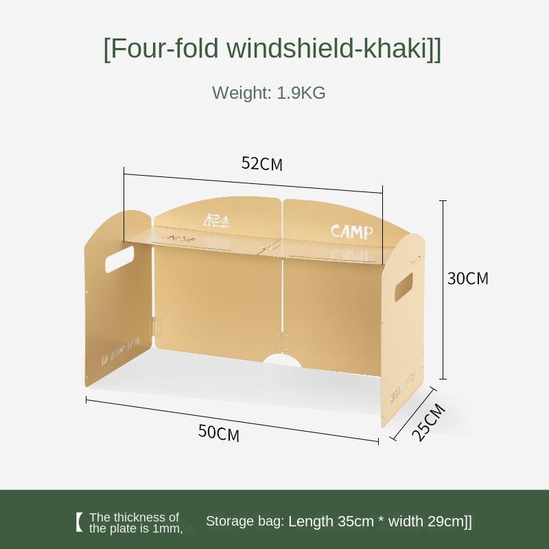 Outdoor Windshield Portable Gas Stove Windshield Stove Gas Stove Enclosure Camping Thickened Furnace End Ring Folding Windproof Board