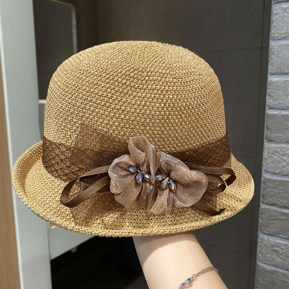 Lace Flower Fisherman Hat Casual Sunshade Cap New Women Sun Hat  Summer