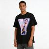 Y-shaped Print Origami Girl Themed Casual Top Trendy Anime Character Pattern Loose T-shirt For Daily Wear Pure Cotton T-shirt
