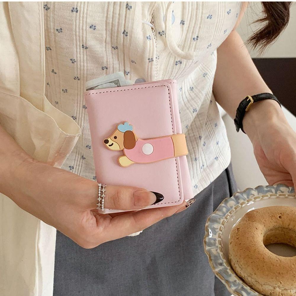 Ultra Thin Sausage Dog Wallet Korean Style Coin Pouch Casual PU Leather Card Holder  Men