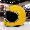 Vintage Japanese Style Full Face Motorcycle Helmet Fiberglass Cruiser Scooter Adult