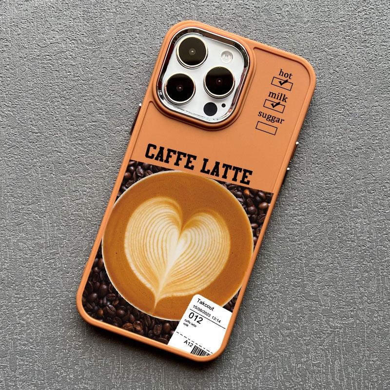 Brown Ice Latte American Coffee Phone Case for Iphone 12 11 14 13 15 16 Pro Max Mini X XR XS 7 8 Plus SE2 Shockproof Print Cover