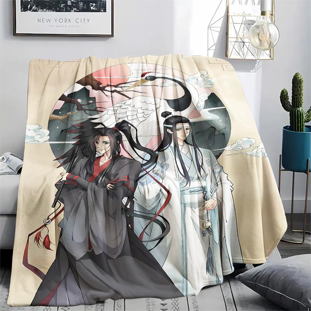 1 ST Grandmaster of Demonic Print Flanellen Deken, Hoge Kwaliteit Alle Seizoenen, Woondecoratie, Warmte en Comfort, Perfect voor Kerstcadeaus