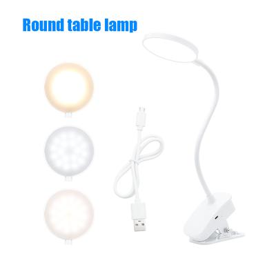 Arbeitszimmer-Tischlampe mit Clip-Halter, Touch-Schalter, dimmbare LED-Leseschreibtischlampe, USB-Tischleuchte, augenschützendes Licht