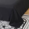 1 PC Black Color Bed Sheet Queen/King Flat Sheet For Adults Skin-Friendly Solid Color Washed Cotton Bed Sheets