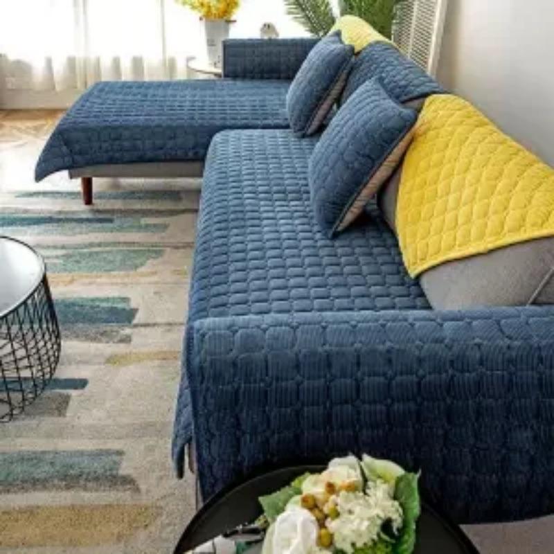 Tjock plysch soffhandduk Europeisk universal sofföverdrag Halkbeständigt sofföverdrag Soffhandduk för dekorkudde i vardagsrummet