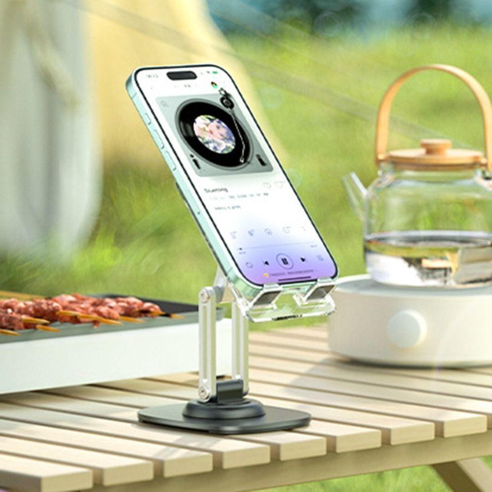 

Adjustable Desk Phone Holder 360 Rotate Cell Phone Bracket Live Mobile Phone Stand Desktop B-Glacier blue