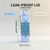 1PC Blue Snowflake Mandala Design 750ml Color Plastic Sports Water Bottle Leakproof Flip Straw Lid Suitable for Sports Office Home Use
