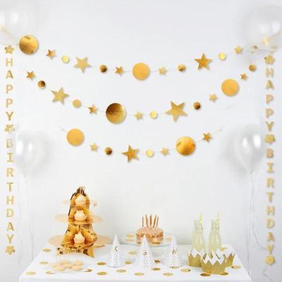 Anhänger Ornamente Weihnachtsdekorationen für Zuhause Neujahr 400cm Glitzerstern Schneeflocke Papiergirlanden Weihnachten