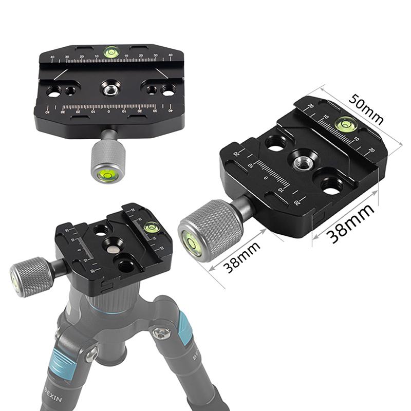 1 Stück Kamera Stativ Montageadapter Aluminiumlegierung 3/8 1/4 Schraubloch Schnellwechselplatte Klemme Basis für Kamera Einbeinstativ Kugelkopf