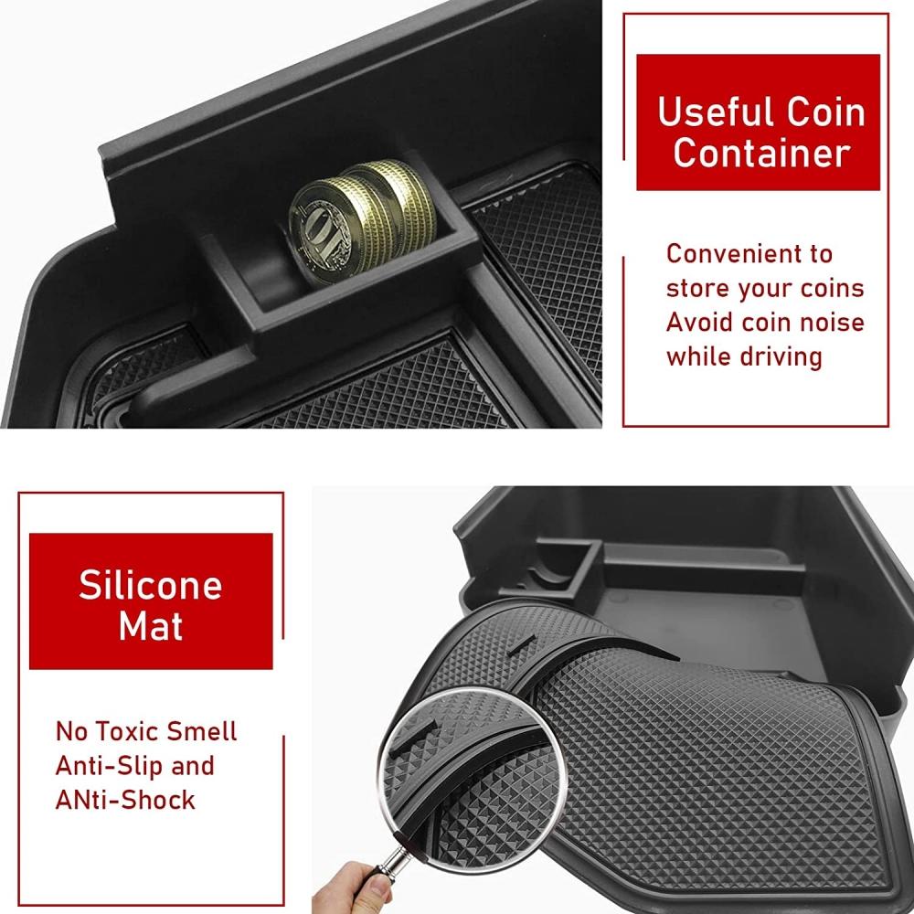 Für Kia EV6 Mittelkonsolen-Organizer 2025-2025 Mittelarmlehne Sekundäre Aufbewahrungsbox 2025-2025 EV6 GT-Line Light Wind