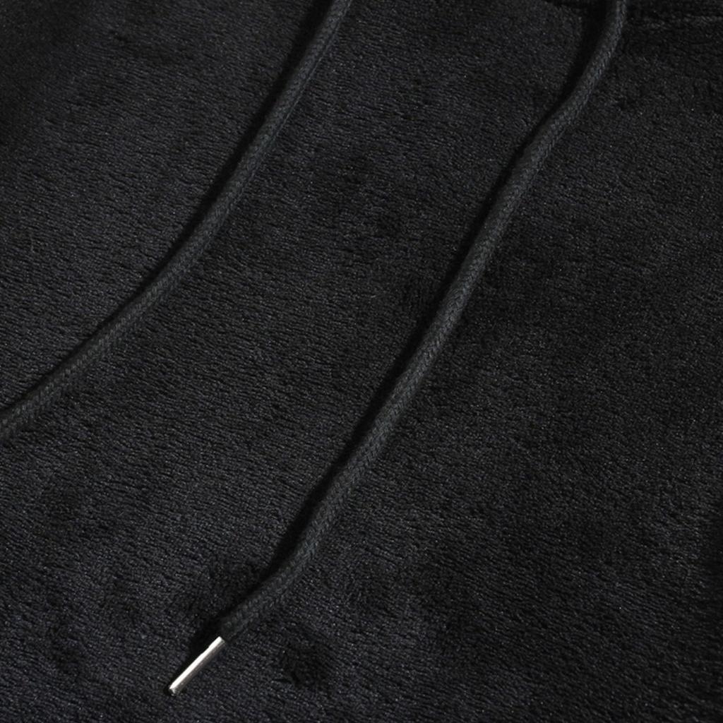 Fall And Winter Blast Solid Color Warm Coral Velvet Hoodie Bear Ears Cute Thickened  Man