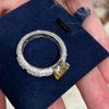 Stunning 2024 Summer Collection Womens Yellow Diamond Adjustable Ring Chic Fresh Style