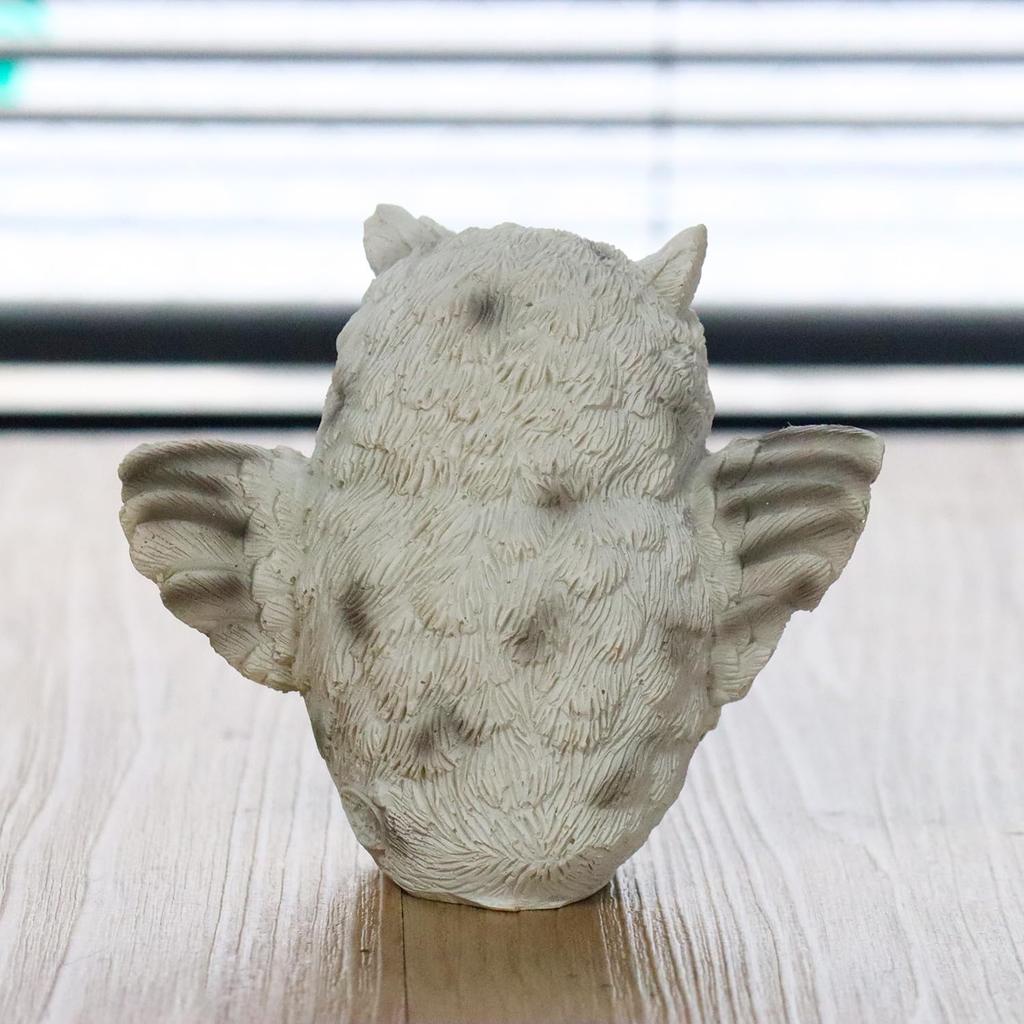 Castle Enterprises Small White Owl with Feathers, 8cm Long, Set of 10, "No Hardship" - God of Learning in Europe, For Commercial Use