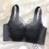 Breathable No Steel Ring Lace Wide Shoulder Strap New Breast Bra Cover Gather Anti-sagging Thin Cup
