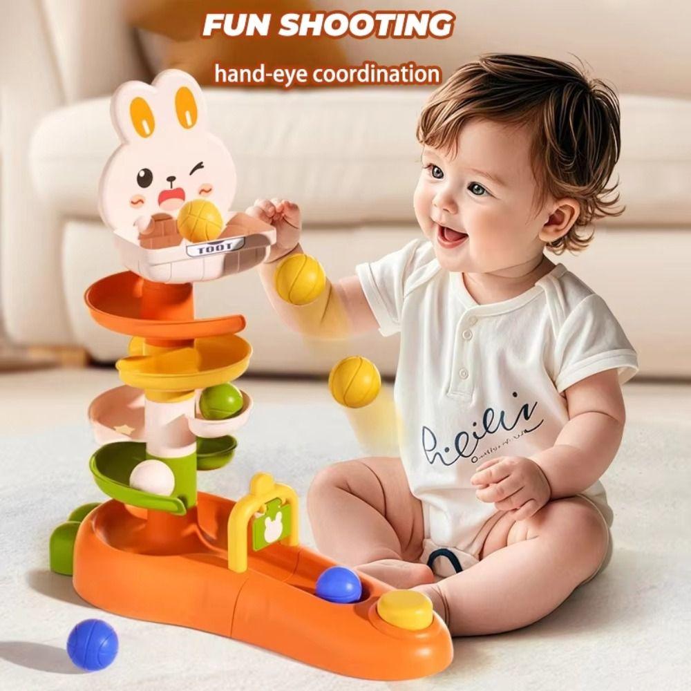 Rotating Design Rabbit Rail Car Ball Toys Track Turn Around Toy  Children's Development