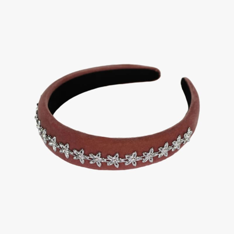 PINK PINEAPPLE TWINKLE VELVET HAIRBAND_PINK