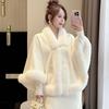 Plush and Thickened New Cape, Shawl, Qipao Temperament, High-end Autumn and Winter Warm Jacket, Plush