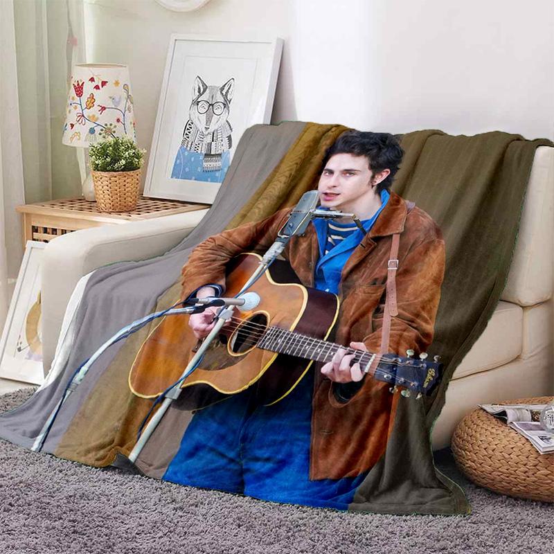 Retro Cool B-Bob Dylan Merchandise Blanket Fleece Home Popular Singer Throw Blanket Cozy Ultra-Soft for Couch Quilt