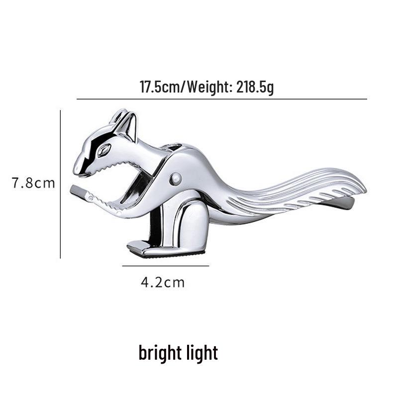 Squirrel-Shaped Zinc Alloy Walnut Cracker: Multi-functional Non-slip Nut Pliers for the Kitchen