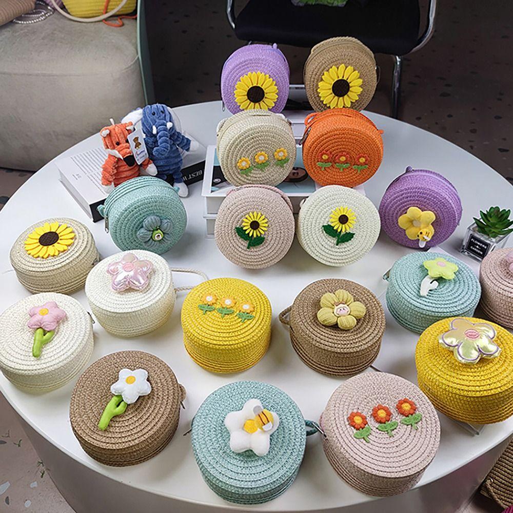 

Детская пляжная сумка ручной работы на плечо, большая вместительная сумка-мессенджер, простой кошелек для монет, дорожная