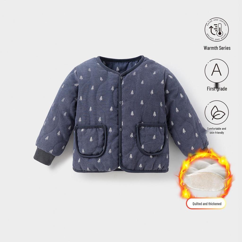 Children's Essential Cotton Jacket Liner for Autumn and Winter - Thickened Warm Outerwear for Girls