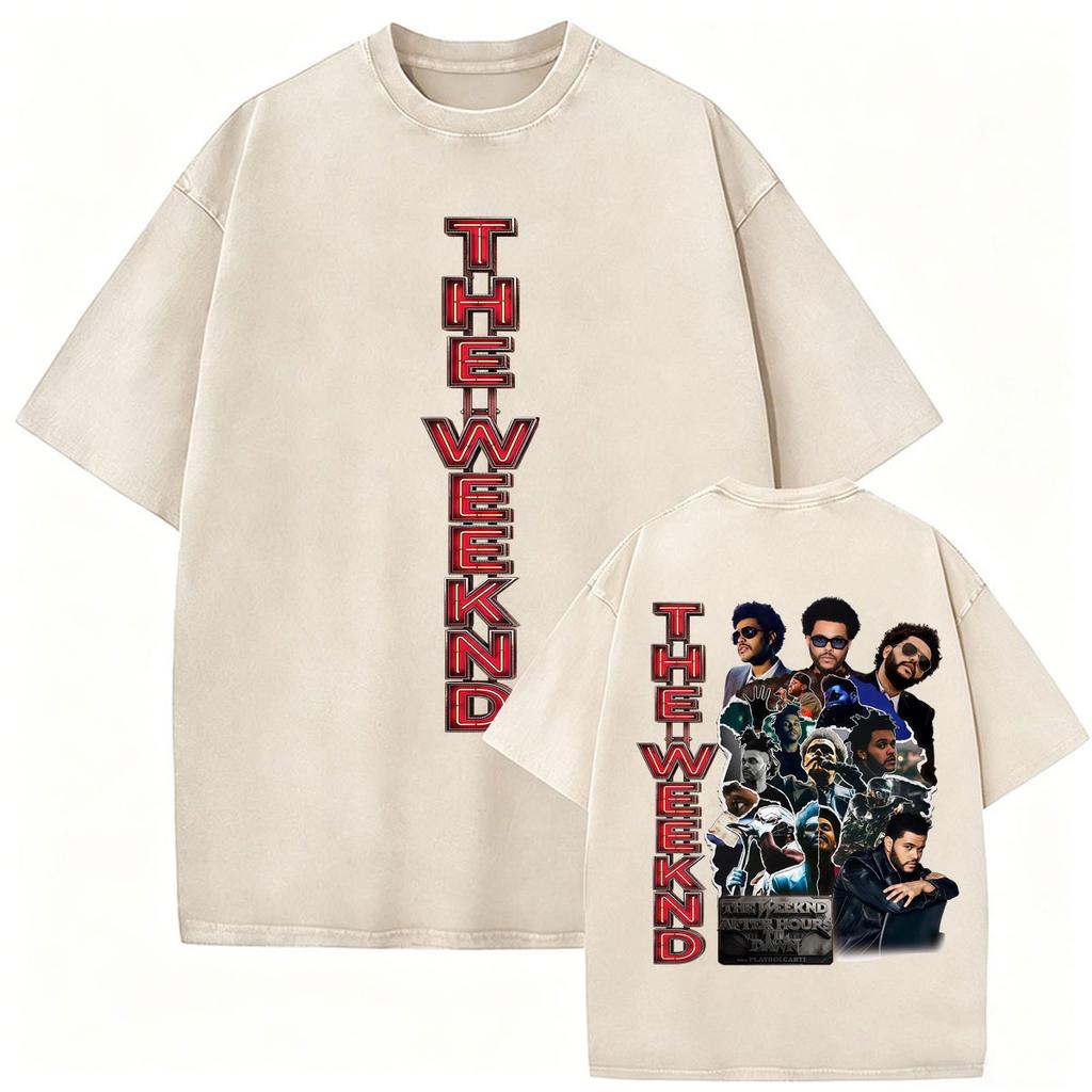 The Weeknd After Hours Til Dawn Album Song Lyrics Vintage Washed T Shirts Men Women Fashion Hip Hop Oversized T-shirt St2367