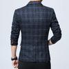 Mens Blazer Business Casual Suit Jackets Slim Fit Plaid Sports Coat Spring Autumn Man Clothes Men's Travel Suits Blazers