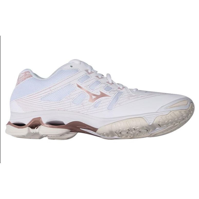 Mizuno Wave Voltage Series Comfortable Daily Shock Absorption Slip Resistant Durable Low Top Training Shoes Men sneaker White Pink V1GC216036