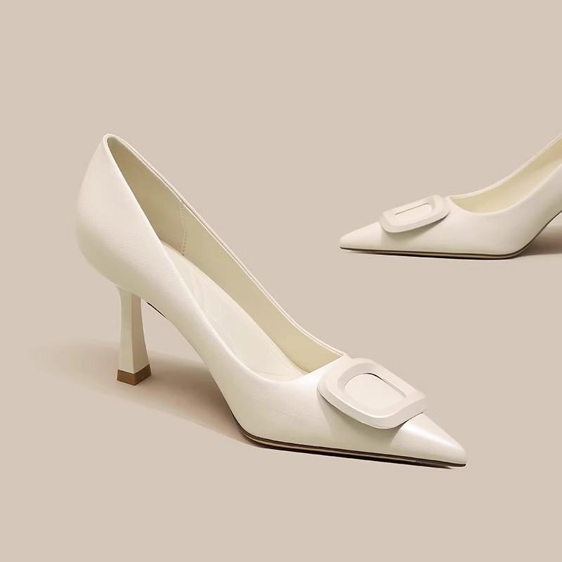 Fashion 2025 New Spring Autumn Wedding Party Shoes Fashion Shallow Slip on Shoes Ladies Dancing Party High Heel Shoes