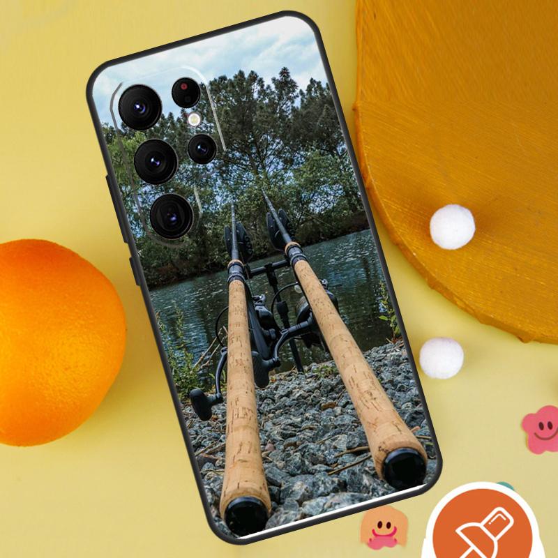 Karpfenfischen Fisch Case Für Samsung Galaxy S25 Ultra S24 S23 S22 S21 Ultra S9 S10 S20 Plus S24 FE Funda Hülle