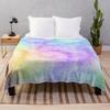 Tie Dye Colourful Flannel Throw Blanket Abstract Art Blanket Lightweight Super Soft for Bed Sofa Couch Decor for Kids Boys Girls