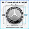4 Stück 75MM Auto-Emblem Radnabenkappe Abdeckungen Auto-Felgenabdeckung für Mercedes benz AMG W204 W203 W212 W211 W124 W210 GLC GLE E CLA GLA W205