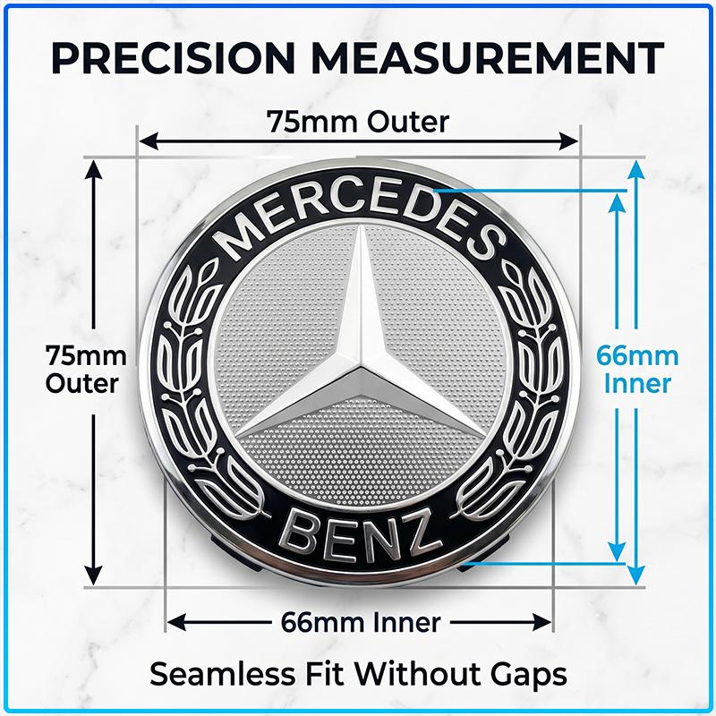 4 Stück 75MM Auto-Emblem Radnabenkappe Abdeckungen Auto-Felgenabdeckung für Mercedes benz AMG W204 W203 W212 W211 W124 W210 GLC GLE E CLA GLA W205