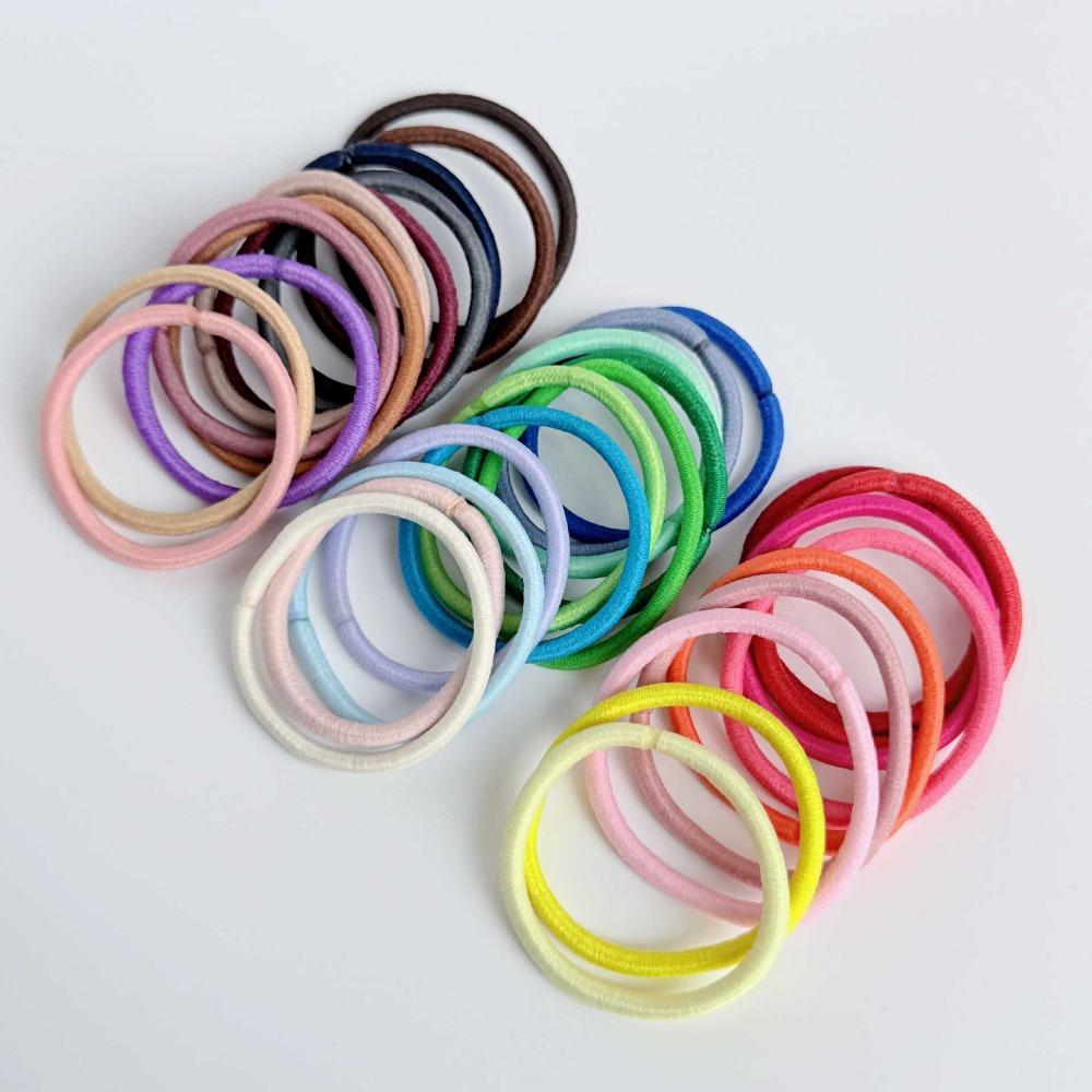30pcs 4mm Classic Basic Elastic Hair Bands Ties Scrunchie Headband Fashion Hair Accessories for Women