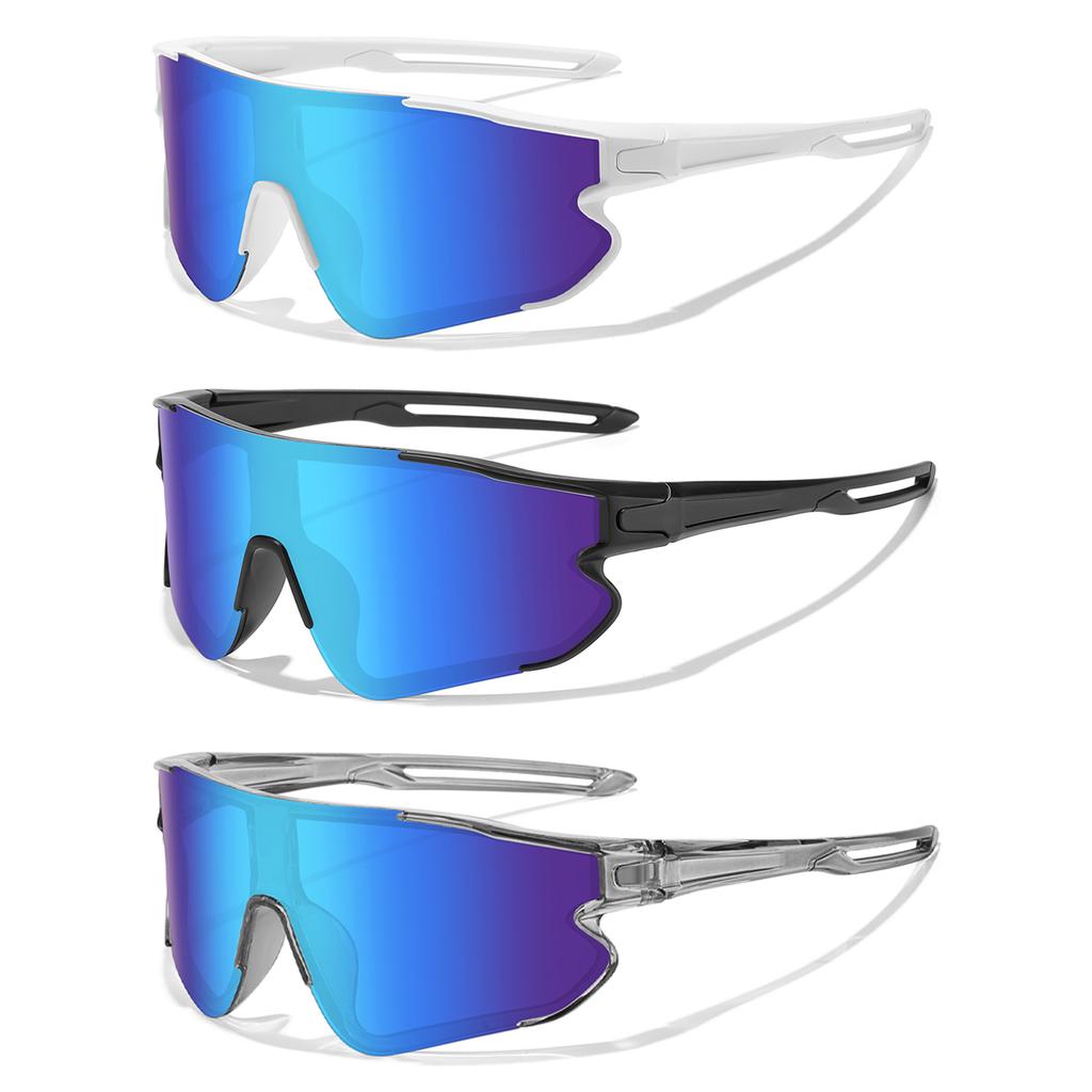 3 Pairs Brand Fishing Sunglasses Men Women Outdoor Sports MTB Bike Cycling Running Hiking Big Lens Goggles with UV Protection