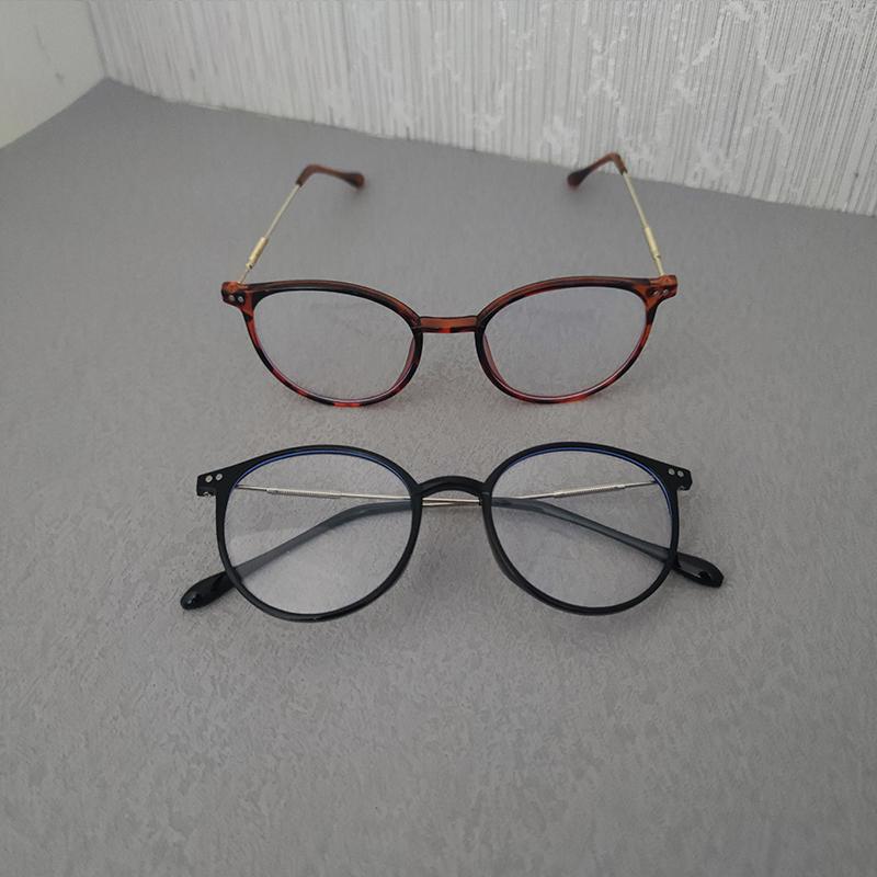 2 Pairs Per Set Basic Classic Anti Blue Light Blocking Glasses Vintage Men Women Office Outdoor Female Accessory Eyewear