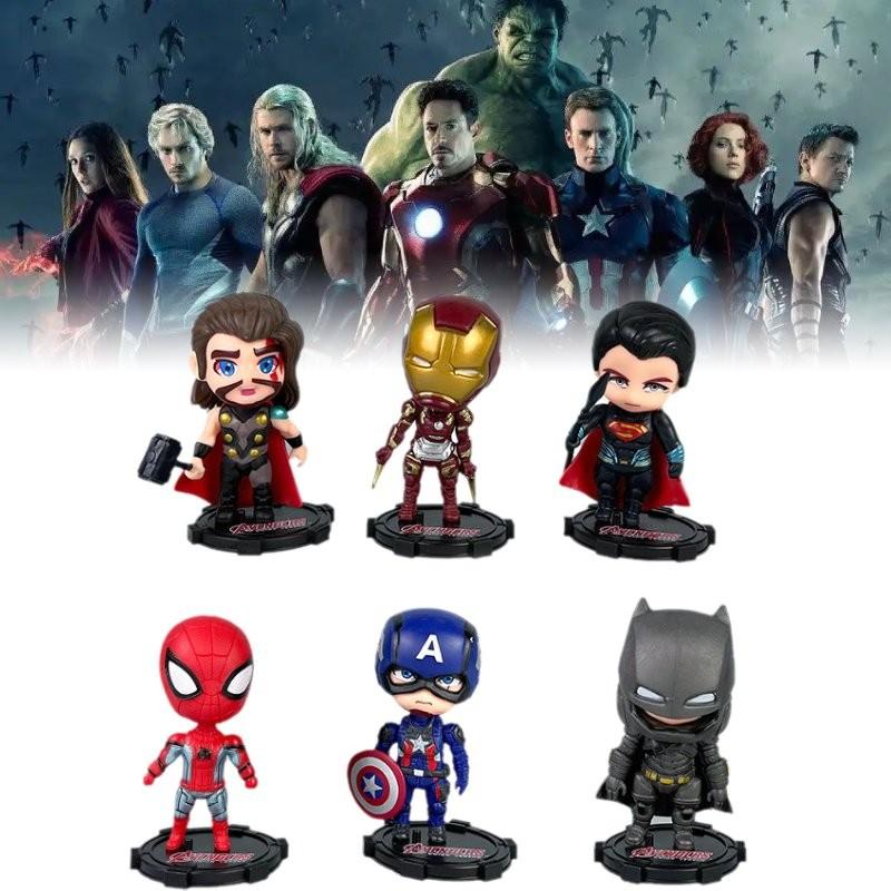 The Avengers 6pcs Justice League Character Pvc Toy Doll Model Gifts Christmas