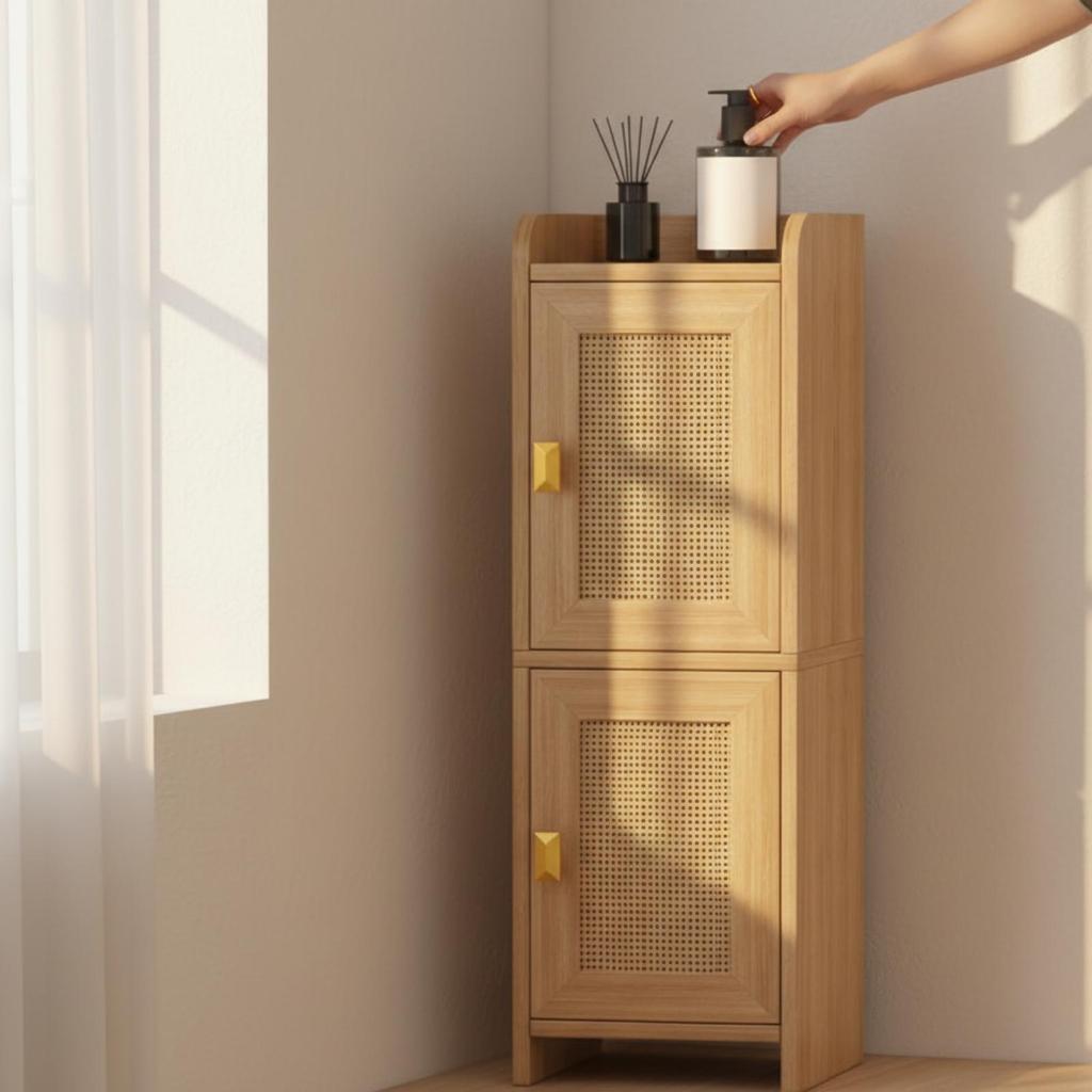 Tall Bathroom Storage Cabinet Slim for Powder Rooms