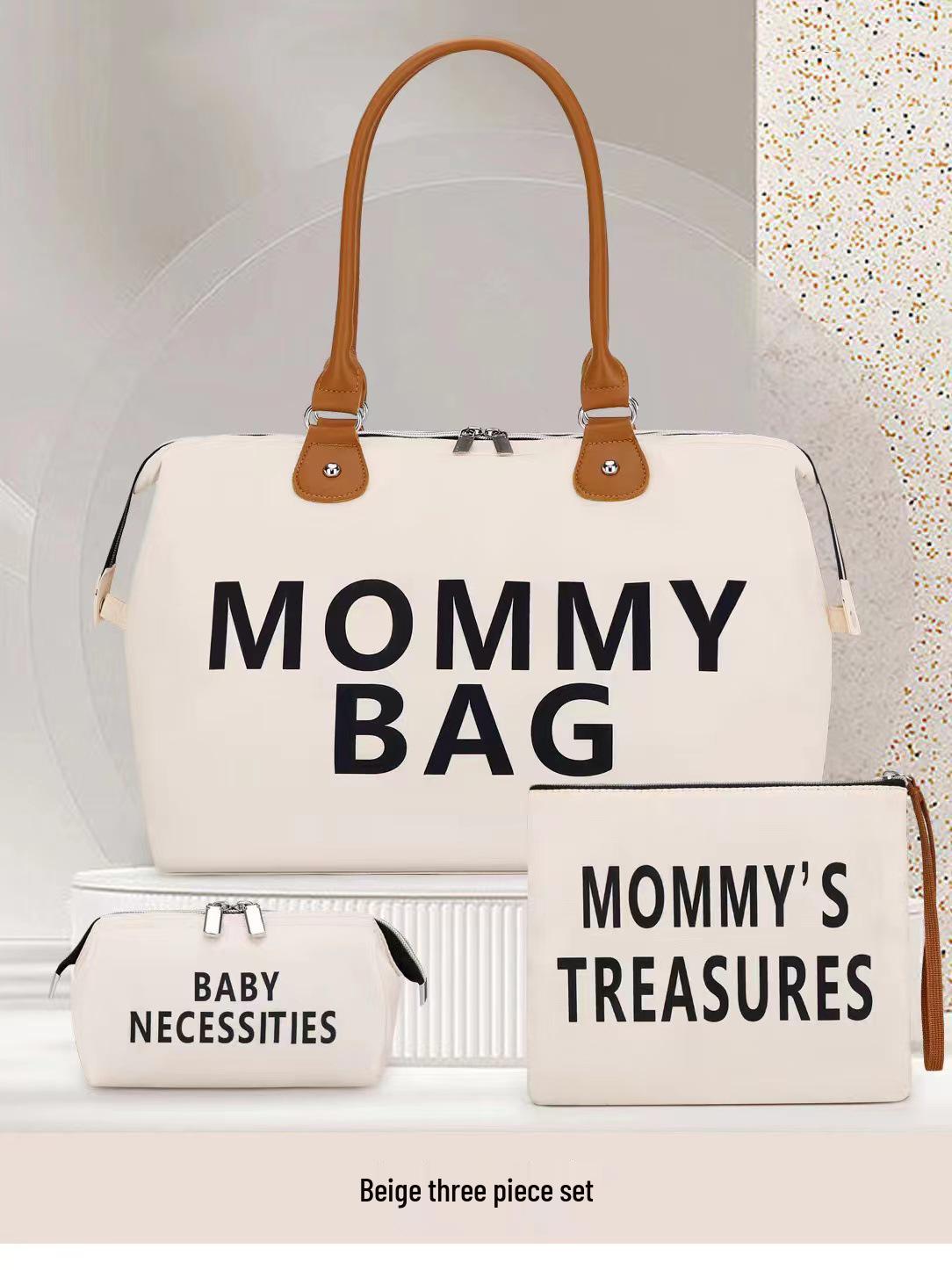 

Stylish Mommy Bag: High-End Three-Piece Set with Large Capacity, Wet/Dry Separation, and Single Shoulder Handbag for Travel