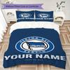 Custom Name Hertha BSC Pattern Bedding Uilt Set Uilt Cover Pillowcase Home Decoration Birthday Gift (1*duvet Cover+2*pillowcase Without Core)