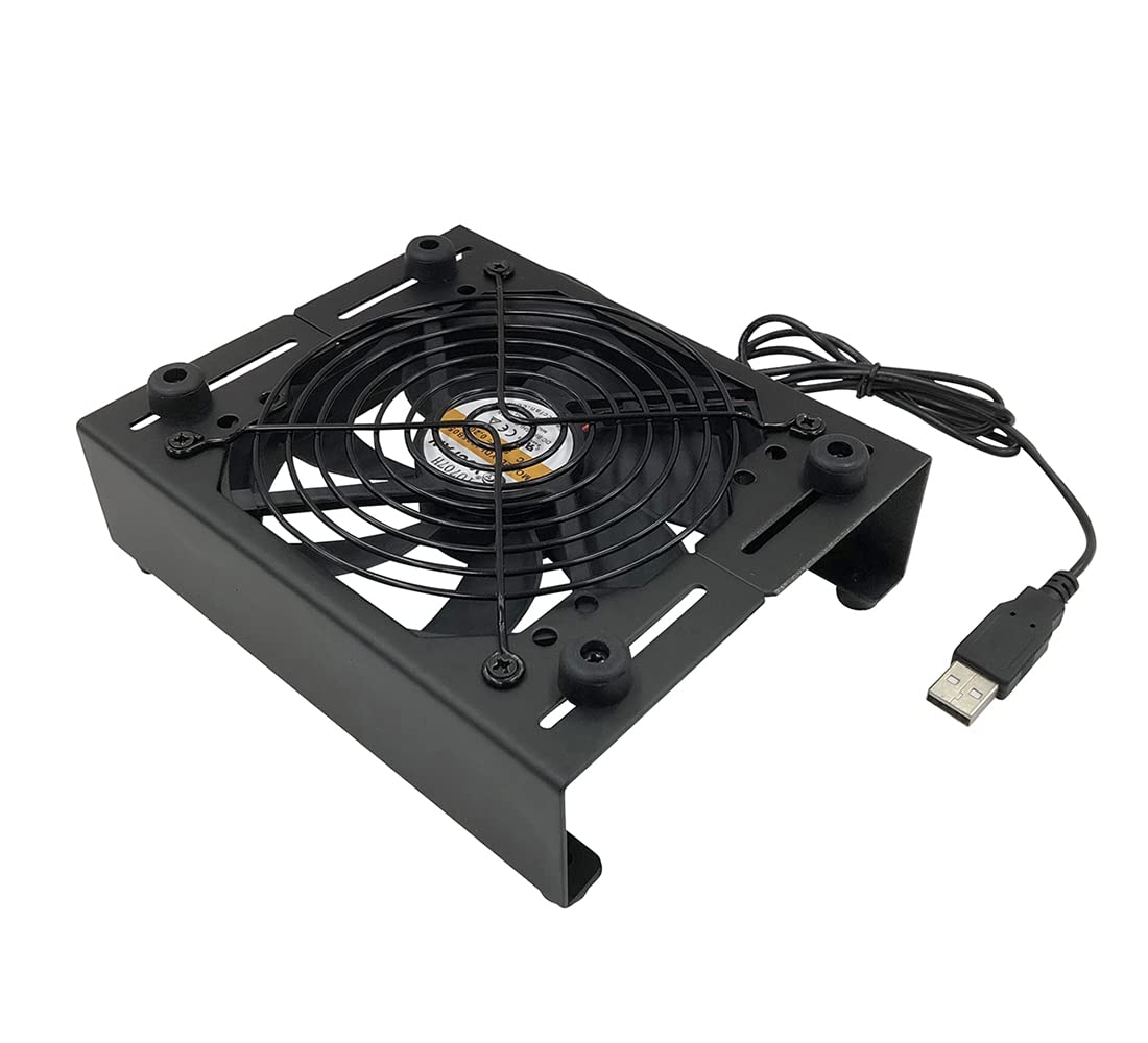 

Nagao Seisakusho Router Cooling Stand with USB Stand Width 3 Levels Black Fan, Quiet, 130~180mm, Adjustable, NB-USBFAN-RTST, чорний