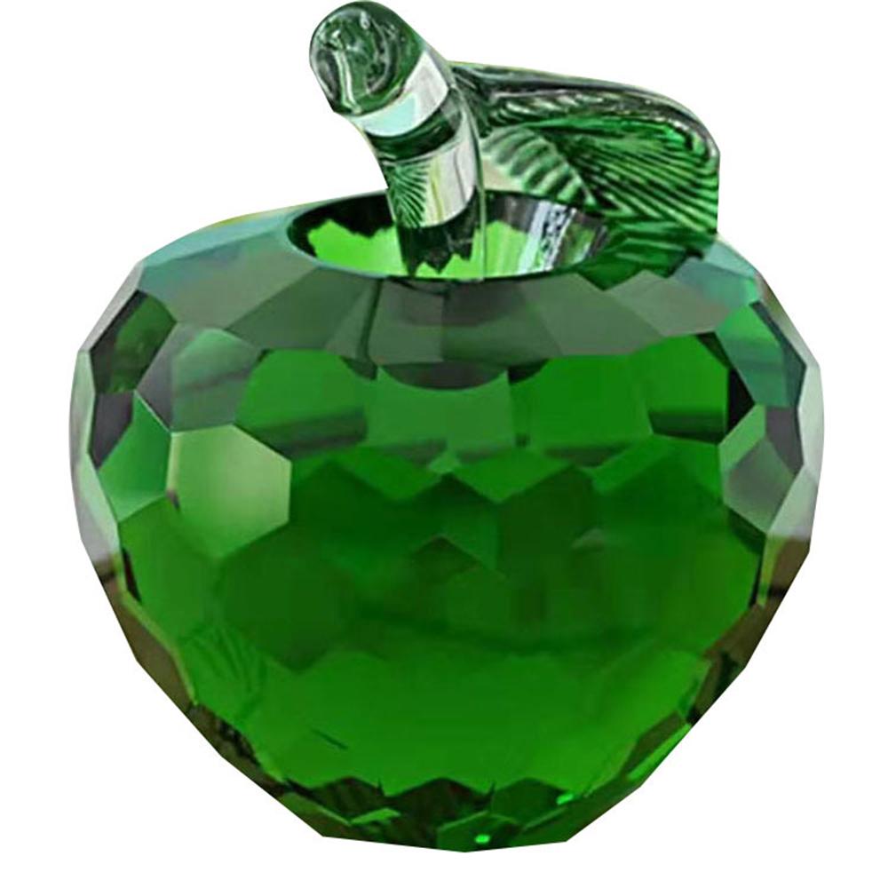 Crystal Apple Apple Figurines Sculptur Souvenir Ornaments Glass Fruit Apple Model Christmas Gift Home Decoration Accessory Gift