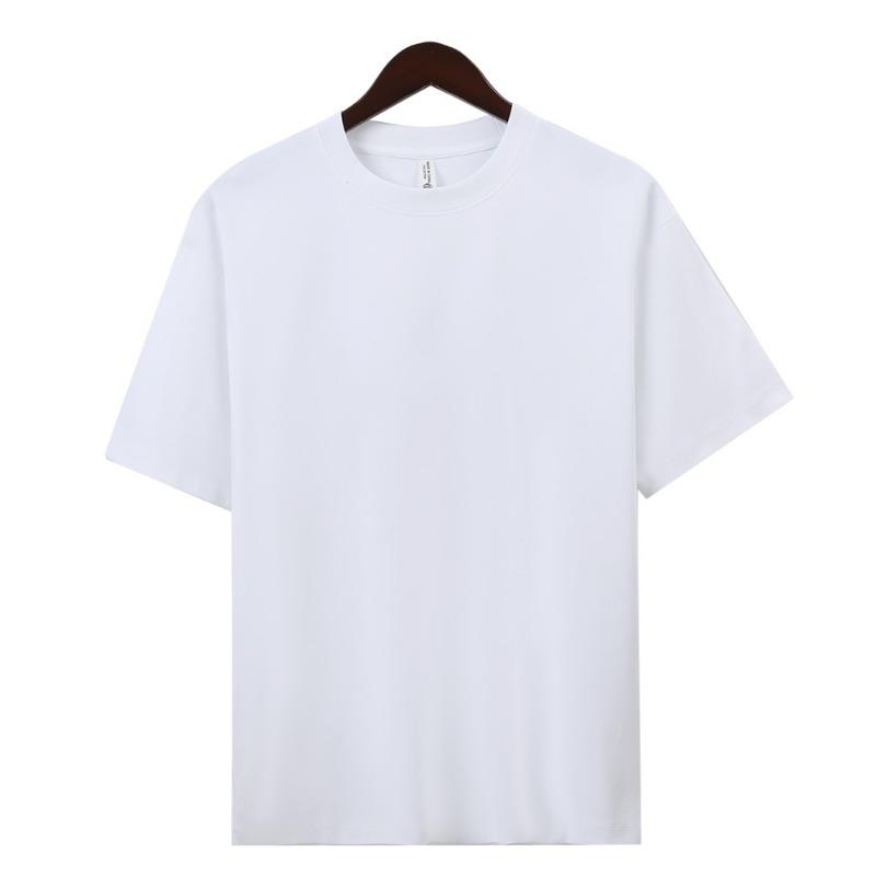 

Мужская хлопковая футболка с круглым вырезом Premium - Гладкая, легкая, с эффектом водного шелка , повседневная, с коротким рукавом S белый