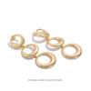 Elegant Gold Circle Ear Studs: Retro Wearable Clip-On Earrings (No Piercing)