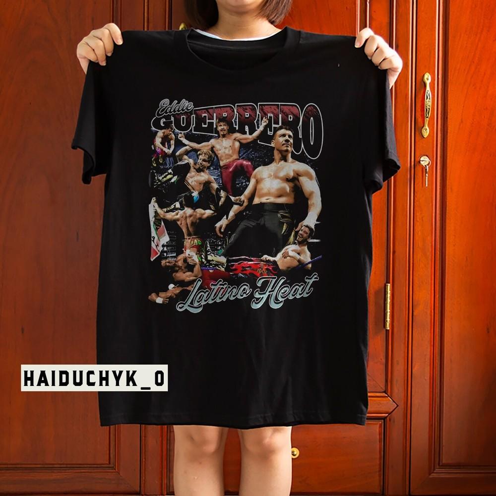Eddie Guerrero Collage Unisex Black T-shirt S-5XL Unisex T-Shirt XXXL
