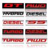 Car Sticker GT AWD Hybrid Diesel SS Turbo Logo Emblem Badge Decals for  Mazda  Skoda Ford  Volvo